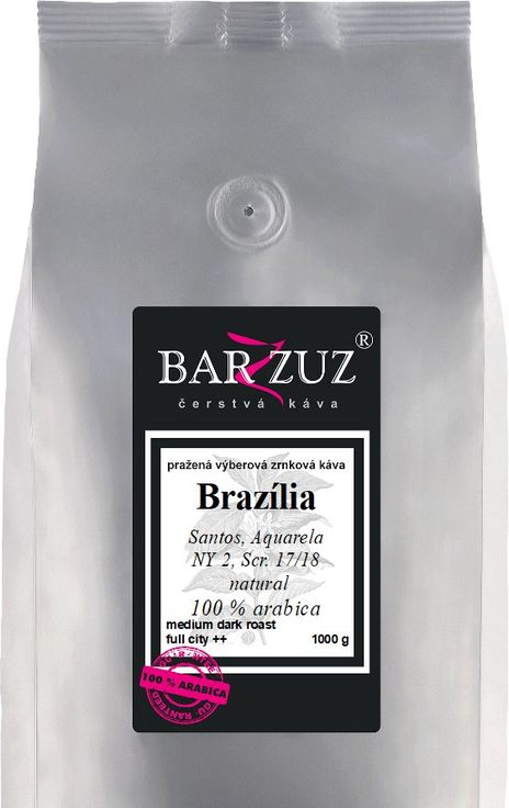 Brazília Santos Aquarela, NY 2, Scr. 17/18, natural, zrnková káva, 100 % arabica, 1000 g