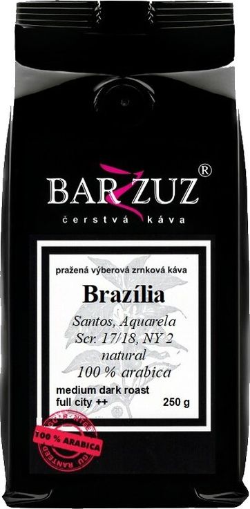 Brazília Santos Aquarela, NY 2, Scr. 17/18, natural, zrnková káva, 100 % arabica, 250 g