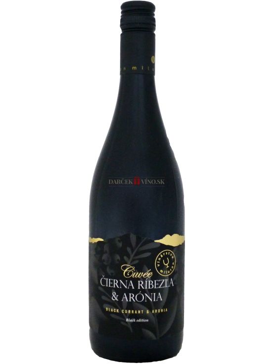 Cuvée Čierna ríbezľa & Arónia, značkové ovocné víno, sladké, 0,75 l