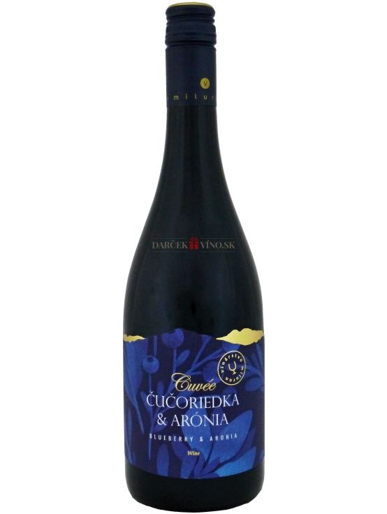 Cuvée Čučoriedka & Arónia, značkové ovocné víno, sladké, 0,75 l