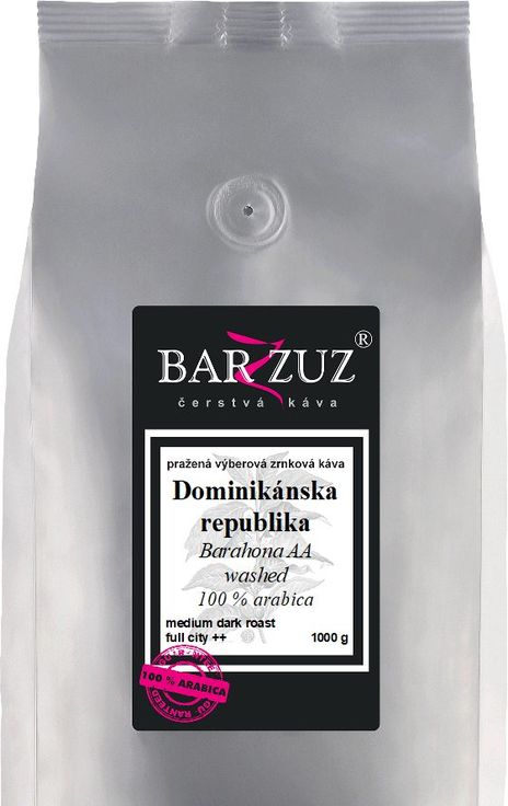 Dominikánska republika Barahona AA, washed, zrnková káva, 100 % arabica, 1000 g