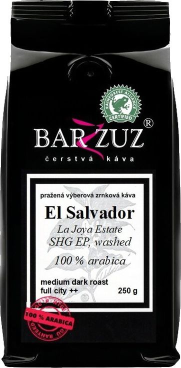 El Salvador La Joya Estate, SHG EP, RFA, washed, zrnková káva, 100 % arabica, 250 g