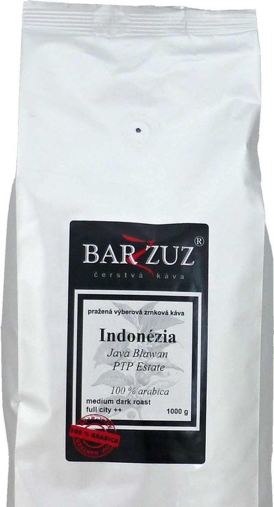 Indonézia Java Blawan PTP Estate, zrnková káva, 100 % arabica,1000 g
