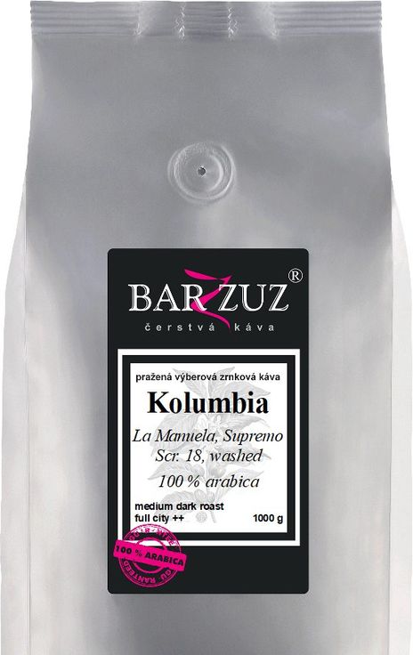 Kolumbia Cafe Sofia, Scr. 19 washed, zrnková káva, 100 % arabica, 1000 g