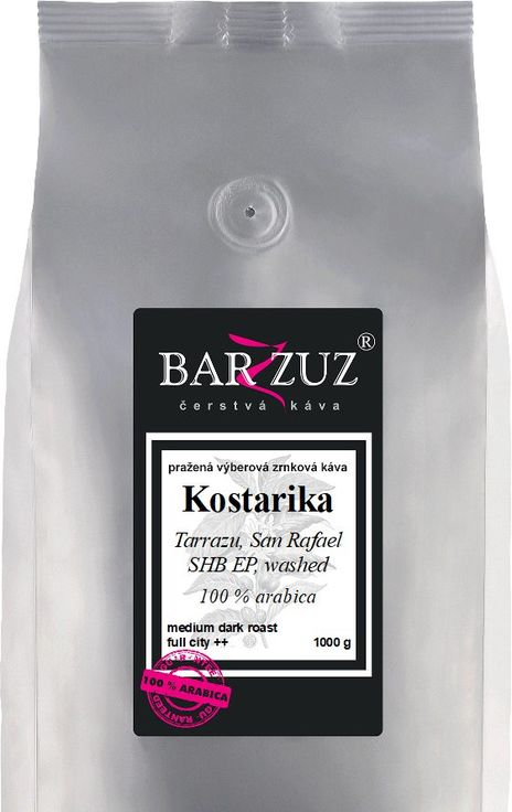 Kostarika Tarrazu, San Rafael, SHB EP, washed, zrnková káva, 100 % arabica, 1000 g