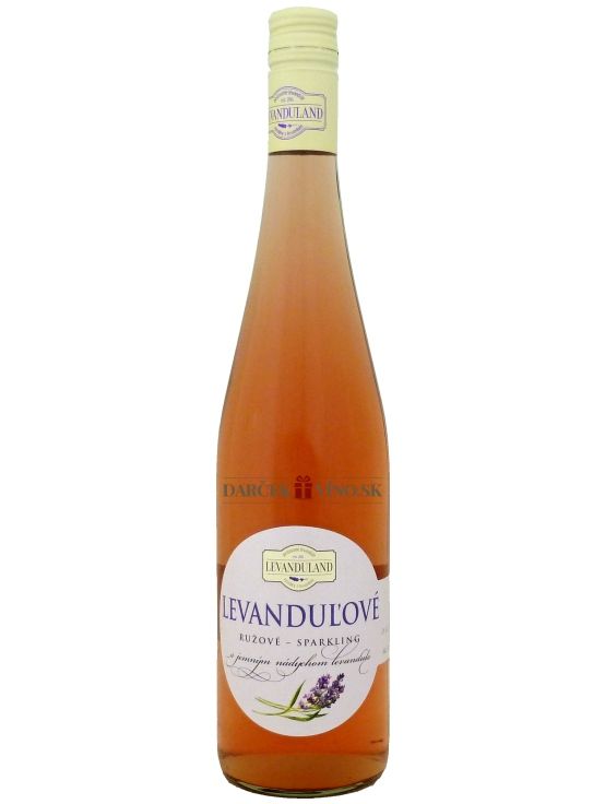Levanduľové víno ružové - sparkling, polosladké, 0,75 l