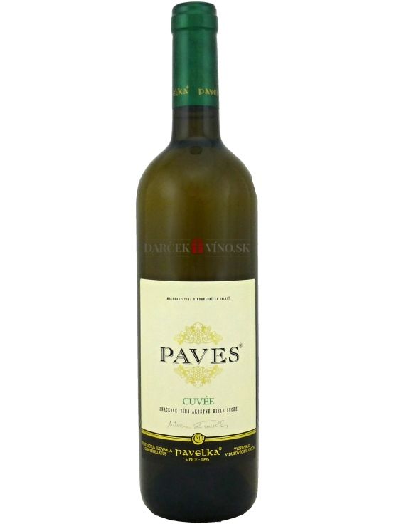Paves biely - cuvée 2017, akostné značkové víno, suché, 0,75 l