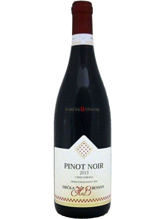 Pinot noir 2015, výber z hrozna, suché, 0,75 l