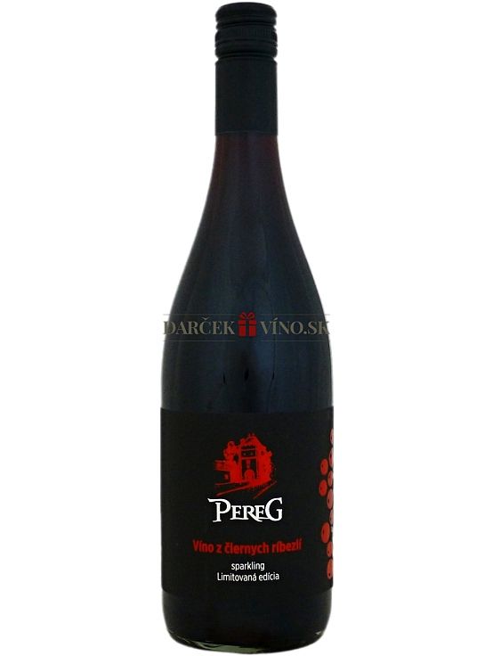 Víno z čiernych ríbezlí sparkling - limitovaná edícia, značkové ovocné víno, 0,75 l