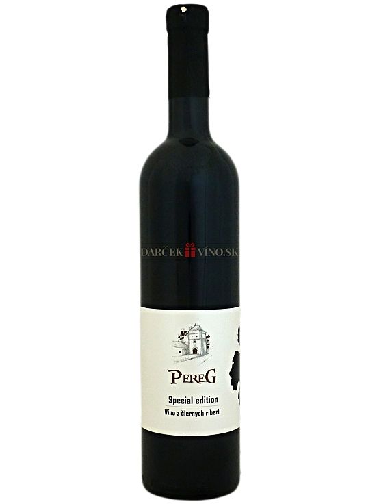 Víno z čiernych ríbezlí - Special edition, značkové ovocné víno, 0,75 l