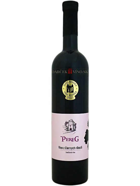 Víno z čiernych ríbezlí, značkové ovocné víno, 0,75 l